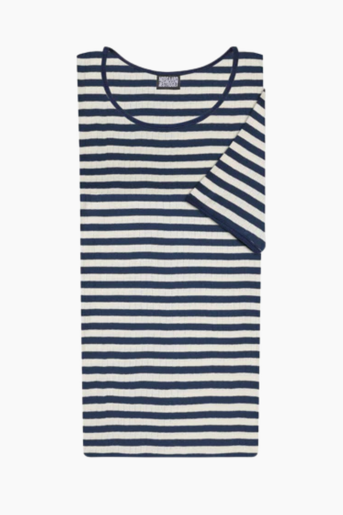101 Short Sleeve Broadway - Marine/Ecru - Nørgaard på Strøget