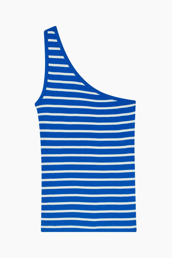 2X2 Cotton Stripe Kitty Top - Surf The Web/Vanilla Ice - Mads Nørgaard