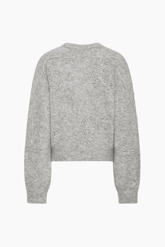 3D Flower Knit - Light Grey Melange - ROTATE