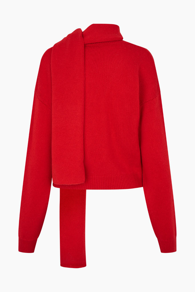 Alvin V-neck Jumper - Red - Oval Square
