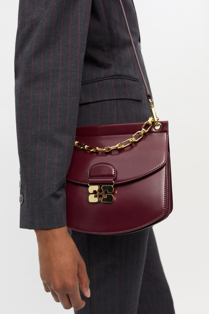 Apo-G Bag Small Box Chain A6744 - Tawny Port - GANNI