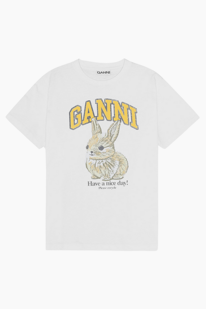 Basic Jersey Baby Bun Relaxed T-Shirt T4273 - Bright White - GANNI