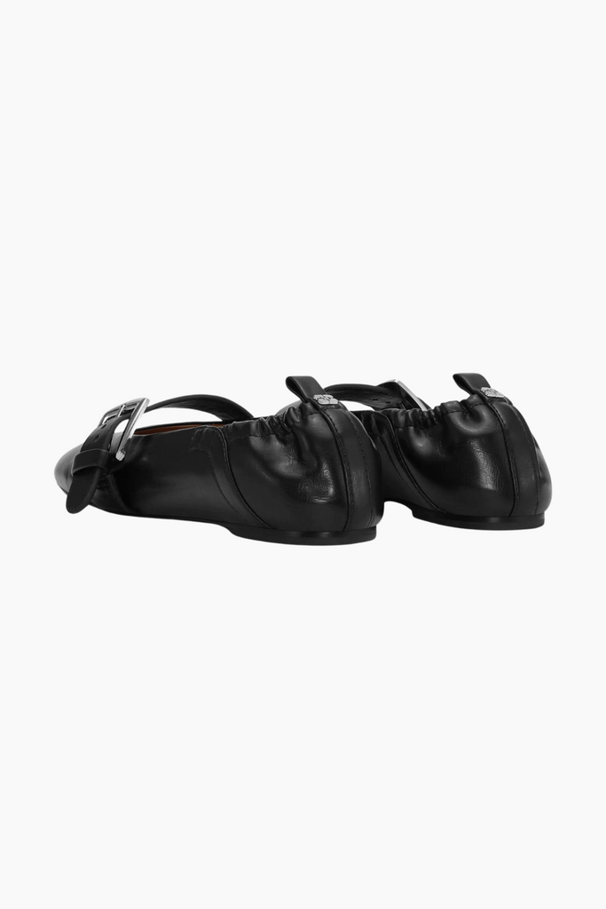 Butterfly Strap Ballerina Crinkle Oleatex S3117 - Black - GANNI