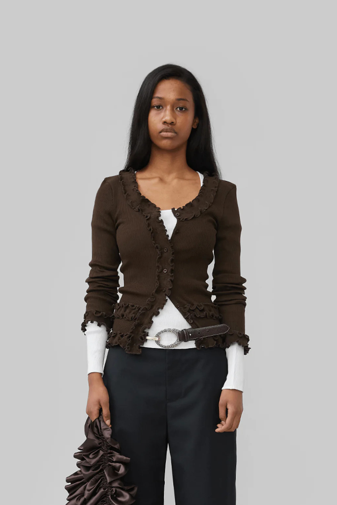 Caroline Seamless Cardigan - Brown - OpéraSPORT