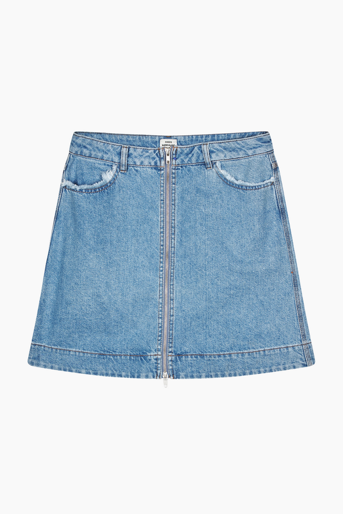 Classic Denim Riva Skirt - Mid Blue Denim - Mads Nørgaard