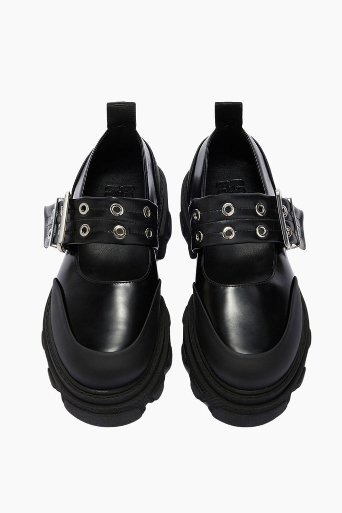 Cleated Ballerina Box Oleatex B1030061 - Black - GANNI