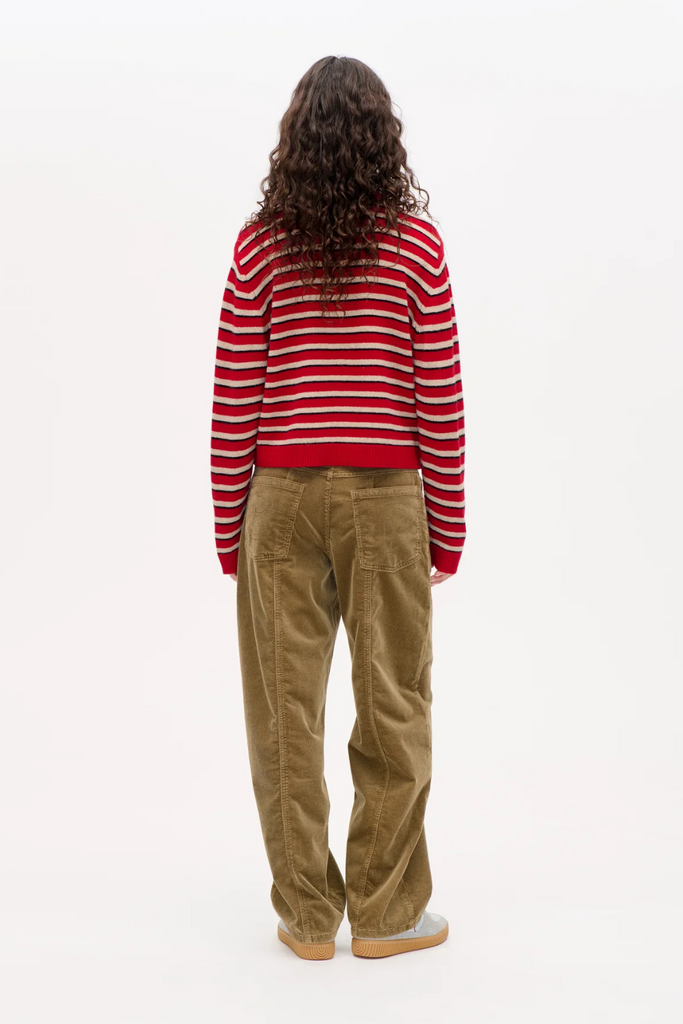 Cori Sweater - Crimson Red Stripe - Baum und Pferdgarten