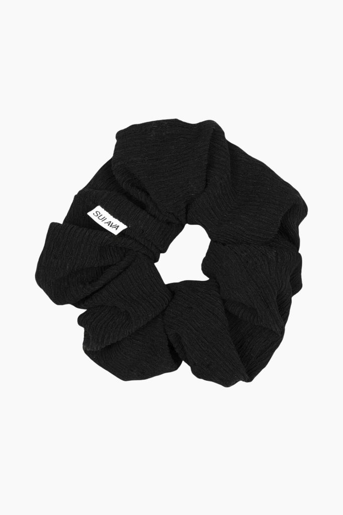 Ea Zig-Zag Scrunchie - Black - Sui Ava