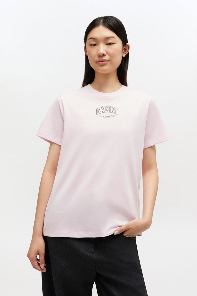 Essentials Tee A1050057 - Chalk Pink - GANNI
