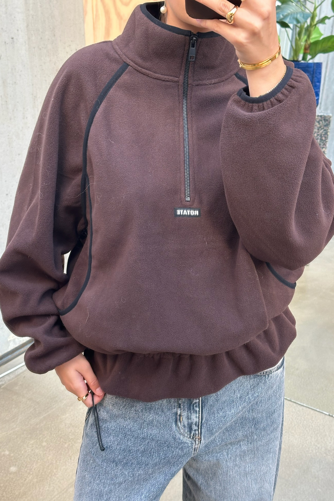 Fleece Half Zip Jacket - Molé - Rotate