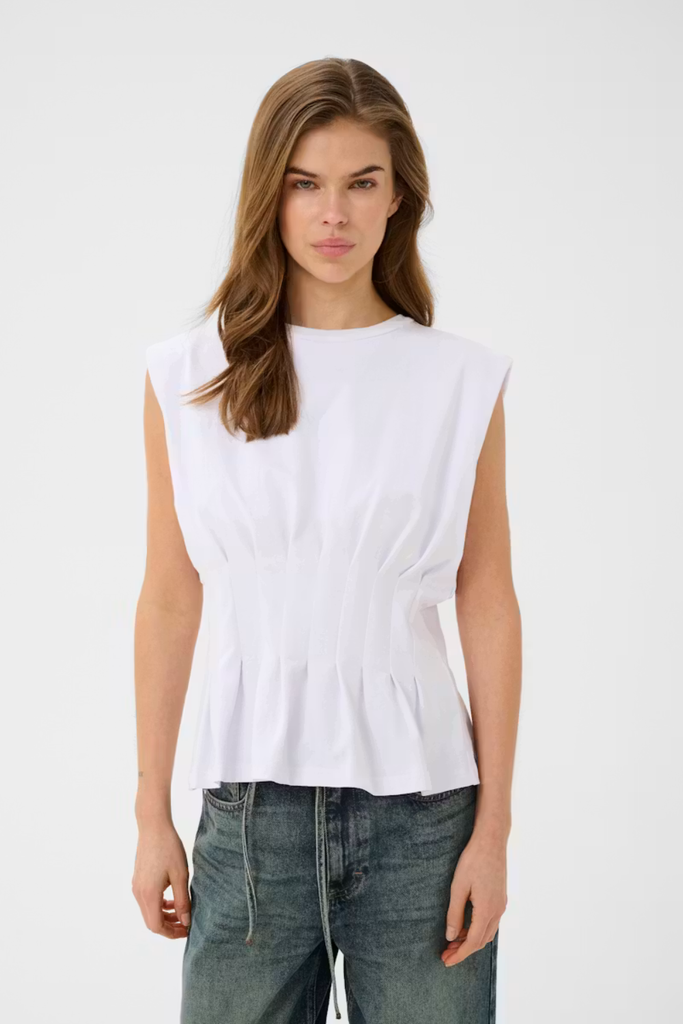 GZInez SL Tee - Bright White - Gestuz