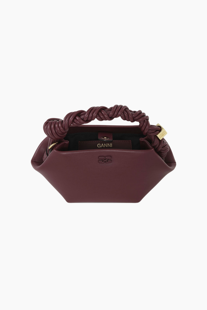 Ganni Bou Bag Mini A6947 - Burgundy - GANNI