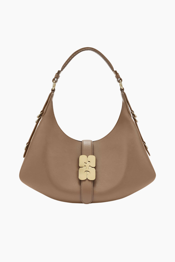 Ganni Kat Small Butter Bag B2070108 - Coca Mocha- GANNI