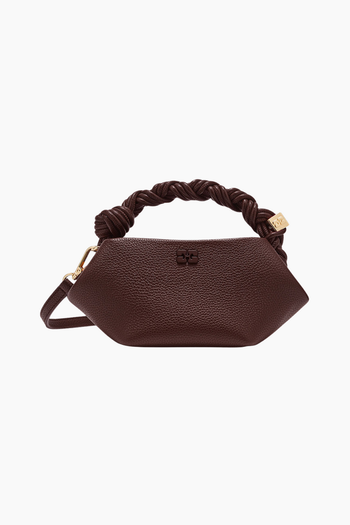 Ganni Bou Bag Mini Grained A7275 - Chicory Coffee - GANNI