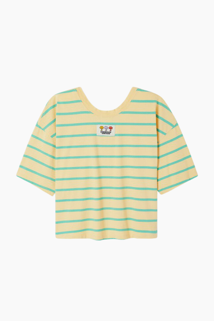 Gixy T-shirt - Mint Stripes - American Vintage