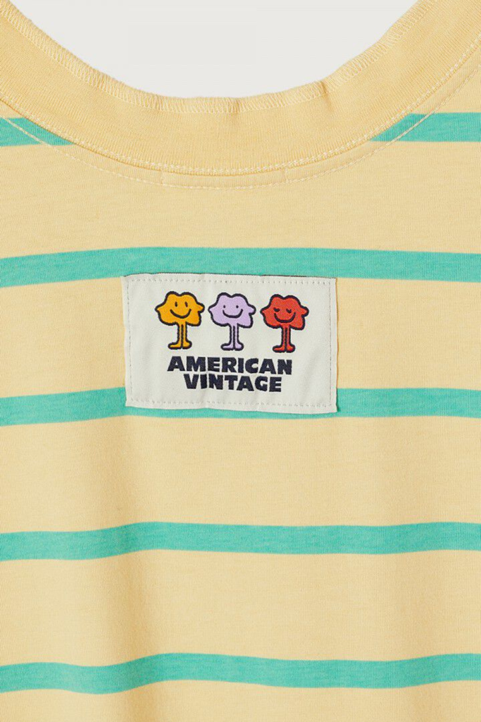 Gixy T-shirt - Mint Stripes - American Vintage