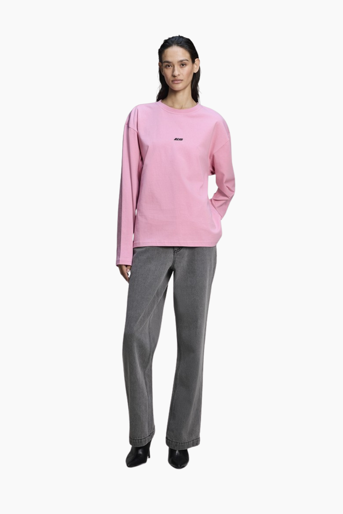 Joshua Long Sleeve w/ Logo - Solid Pink - ALIS