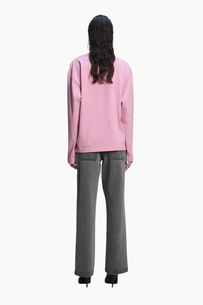 Joshua Long Sleeve w/ Logo - Solid Pink - ALIS