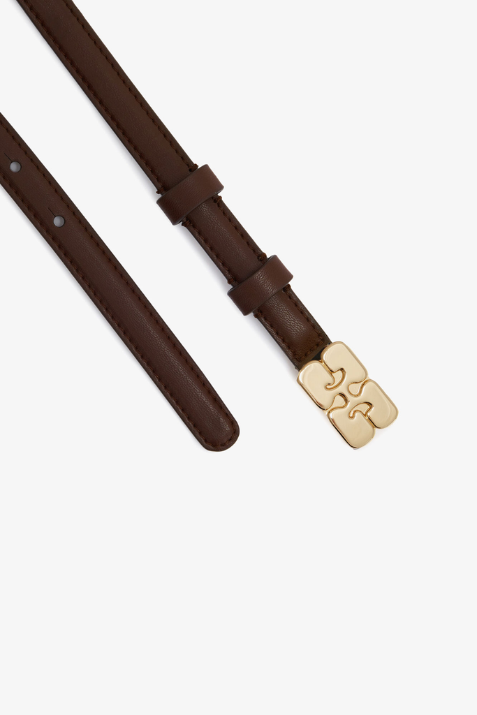 Kat Belt Small B3040001 - Chicory Coffee - GANNI