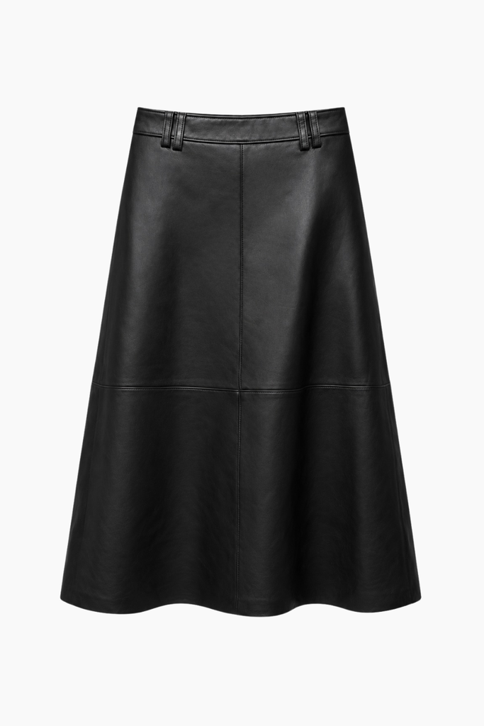 Levi Leather Skirt - Black - Oval Square