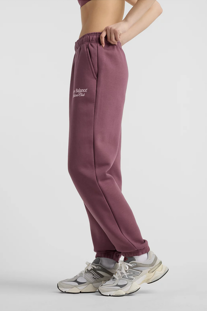 Linear Fleece Jogger Pants - Faded Plum - New Balance