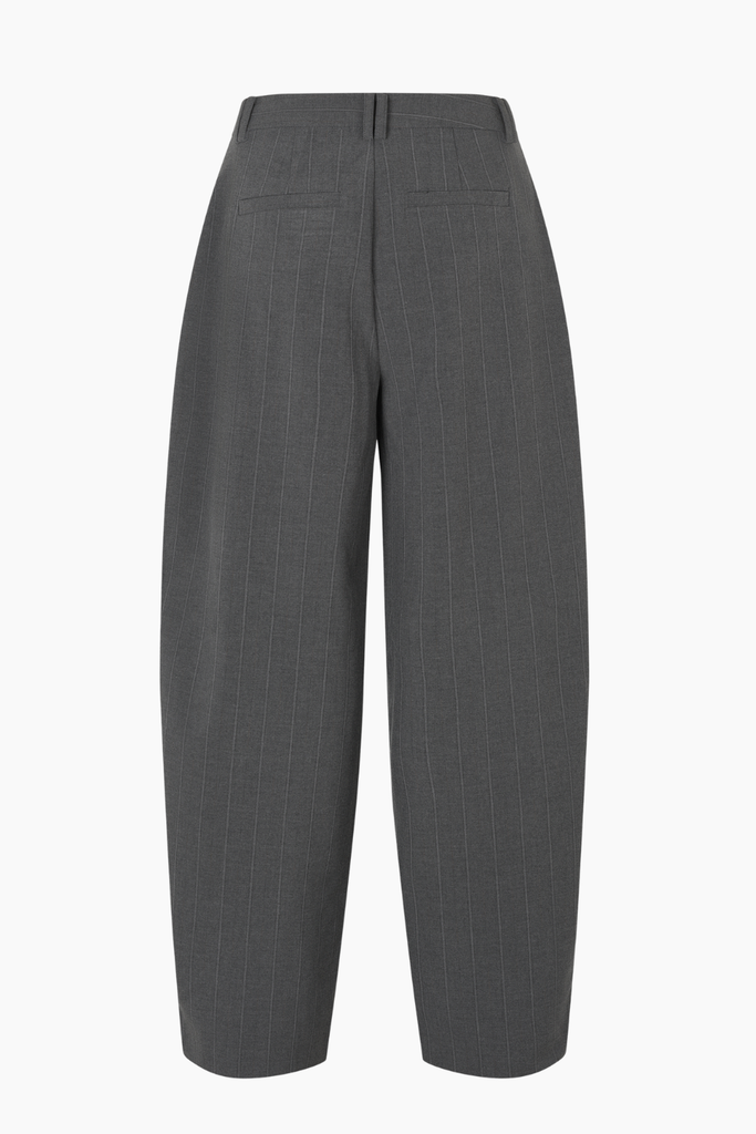 Mary Trousers - Dark Grey Mel. Stripe - Oval Square
