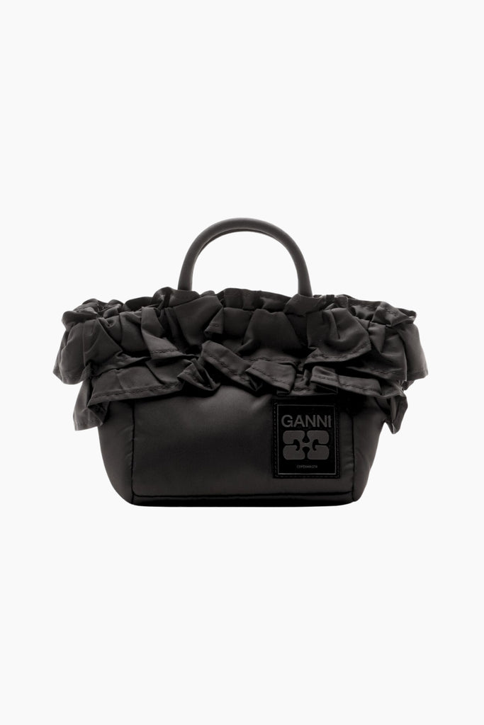 Mini Shopper Ruffle - Black - GANNI