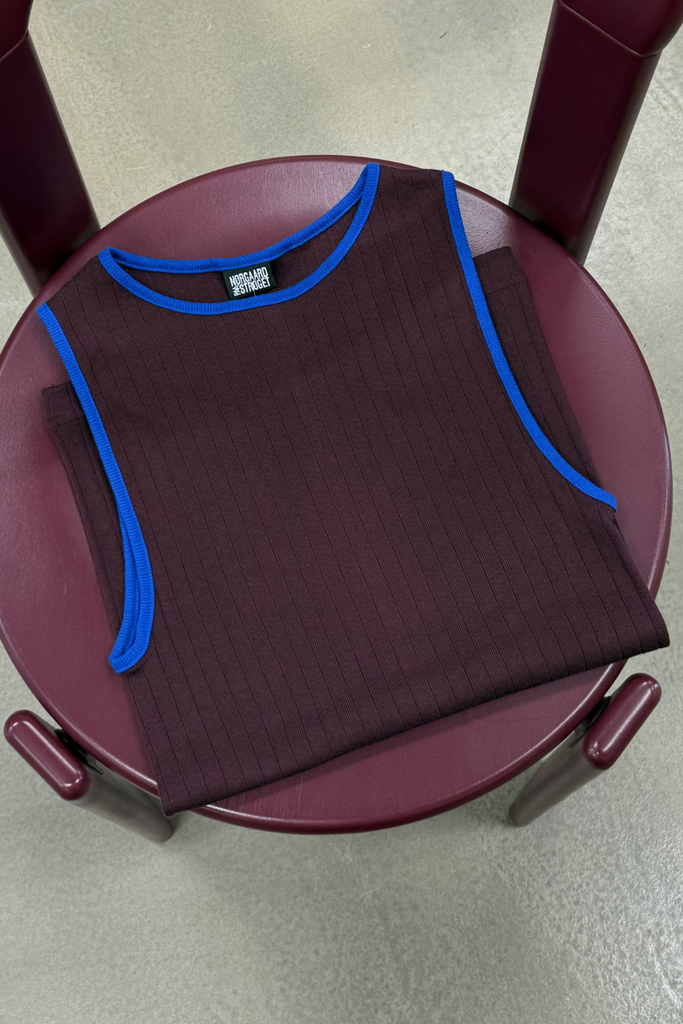 NPS Tank Top Kontrast - Aubergine/Klein - Nørgaard på Strøget