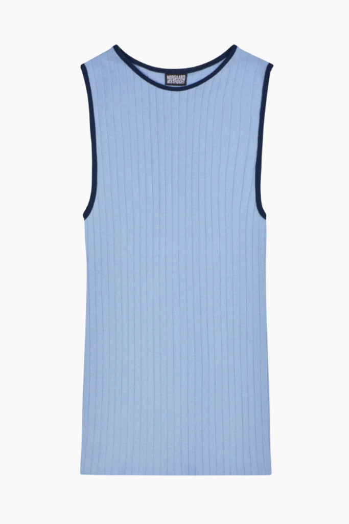 NPS Tank Top Kontrast - Powder Blue/Marine - Nørgaard på Strøget