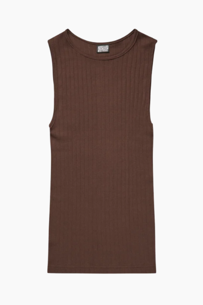 NPS Tank Top Solid Color - Brown - Nørgaard på Strøget