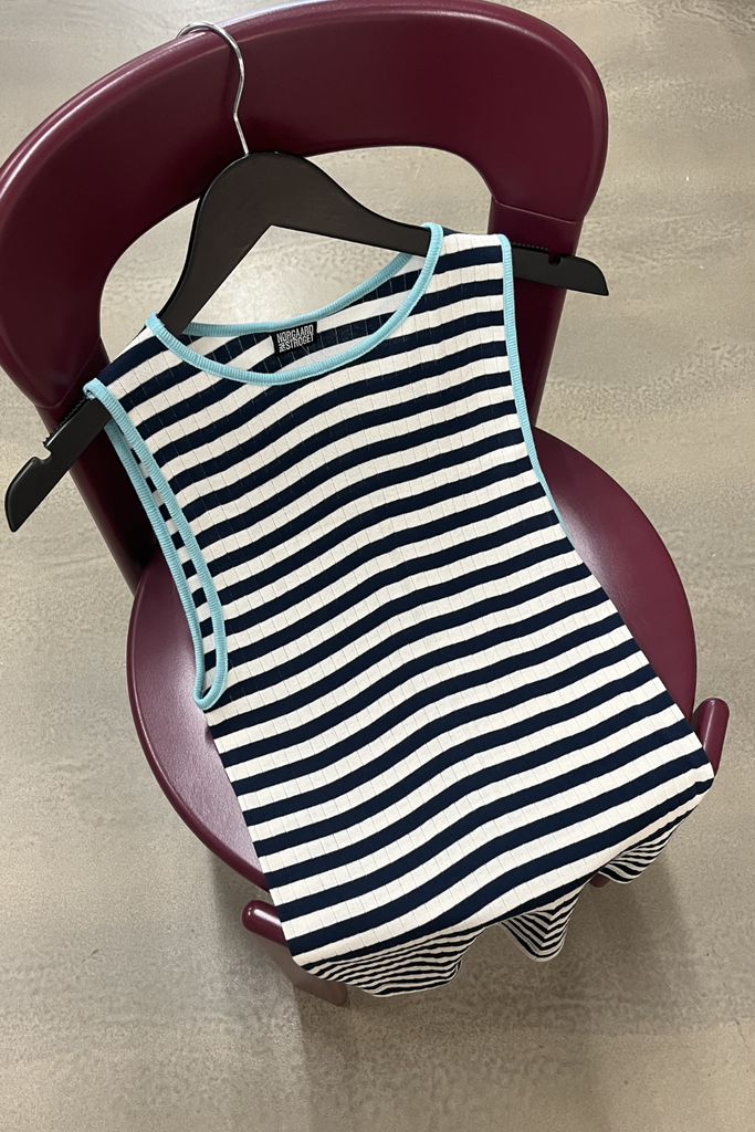 NPS Tank Top Kontrast - Marine/Ecru/Turquoise - Nørgaard på Strøget