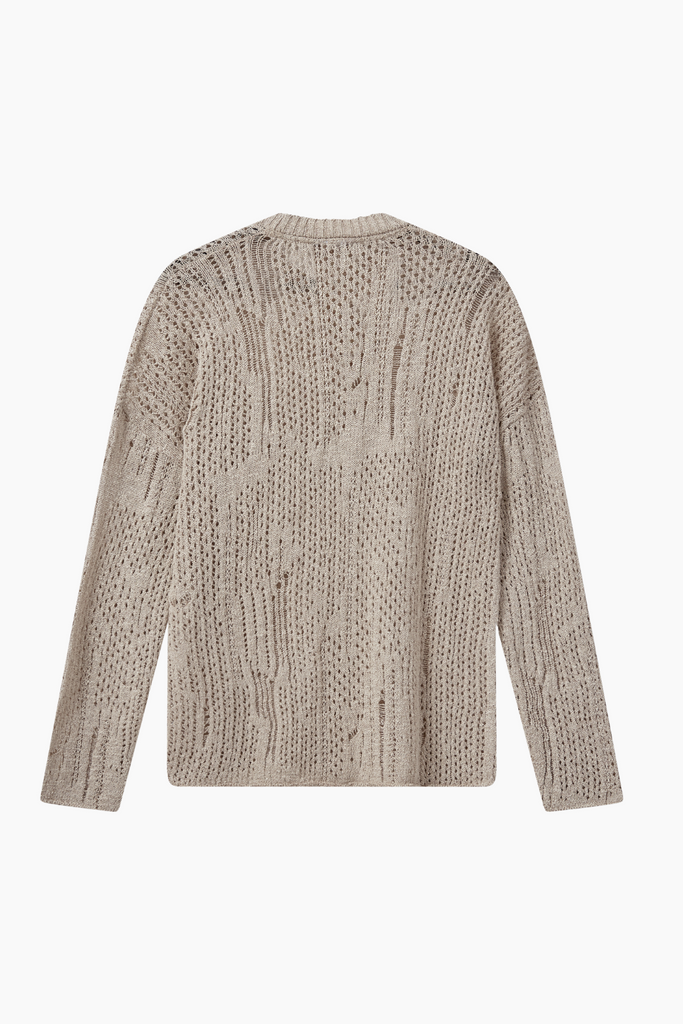 Nutto Crewneck Top - Creamy Grey - H2O Fagerholt