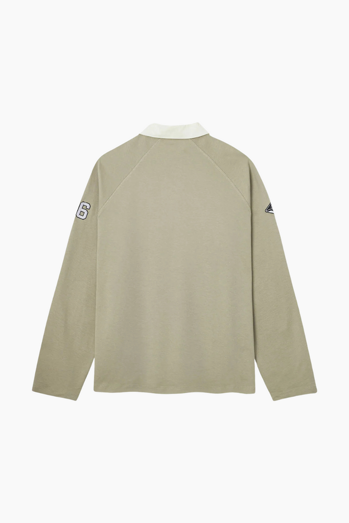 Oversized Polo Long Sleeve - Laurel Oak - bareen