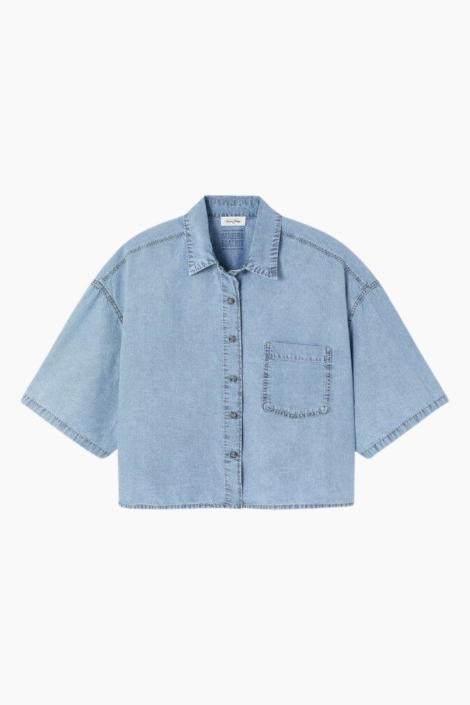 Paybou Women’s Shirt - Blue Snow - American Vintage