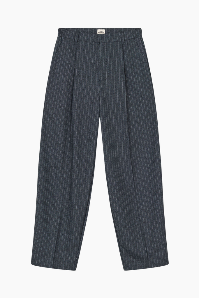 Pinstripe Melange Maria Pants - Parisian Night Melange - Mads Nørgaard