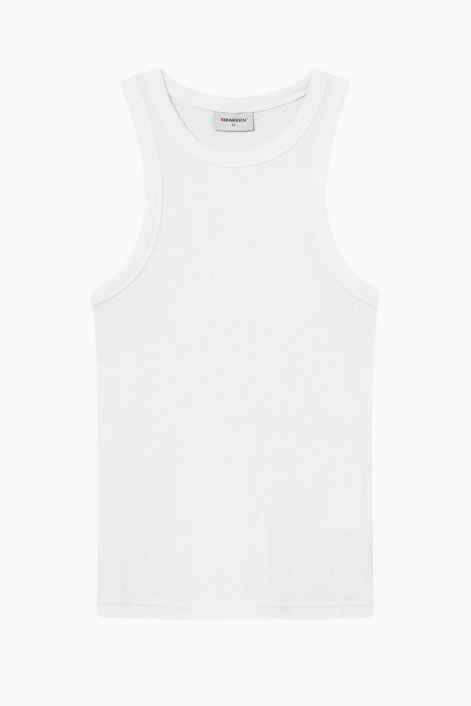 Rib Tank Top Women - White - bareen
