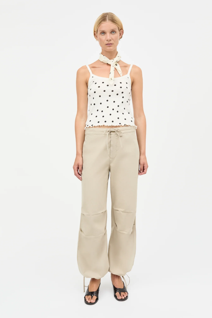 Soft Cotton Self Dot Scarf - Dot AOP/Black - Mads Nørgaard
