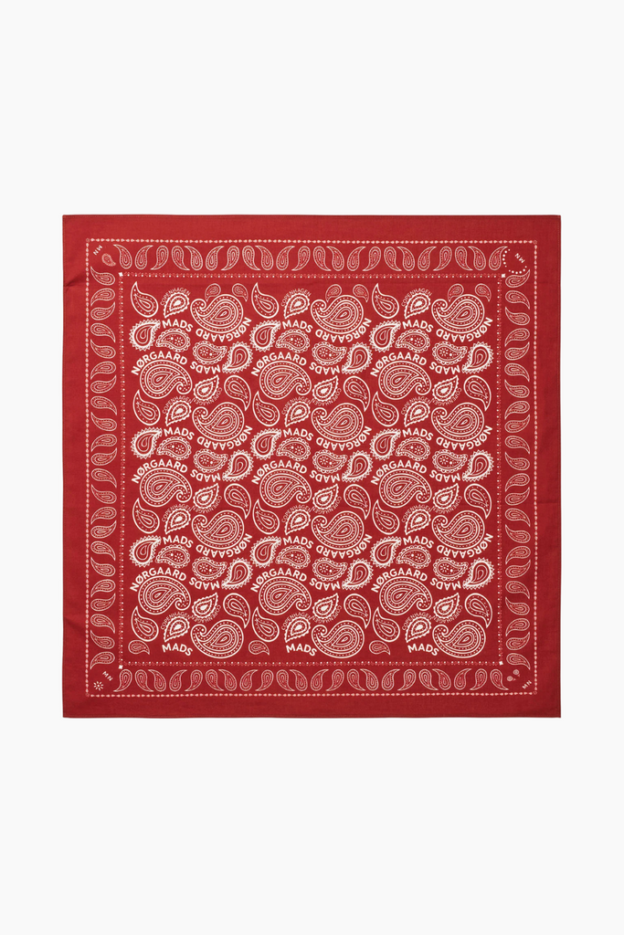 Soft Cotton Paisley Scarf Solid - Winery - Mads Nørgaard