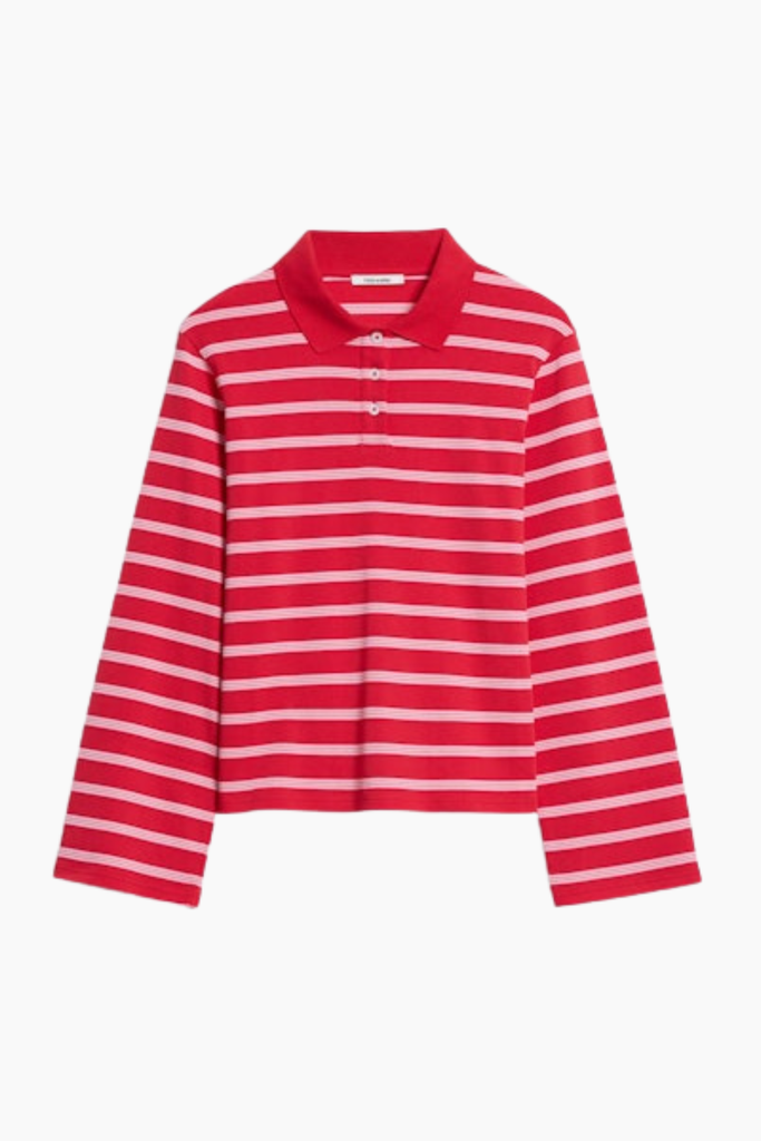 Sunny Polo - Red Stripe - Holzweiler