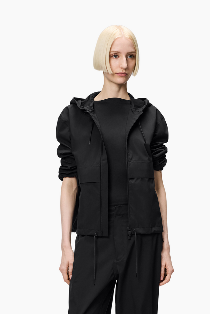 Suva Hardshell Short String W Jacket W3 - Black - Rains