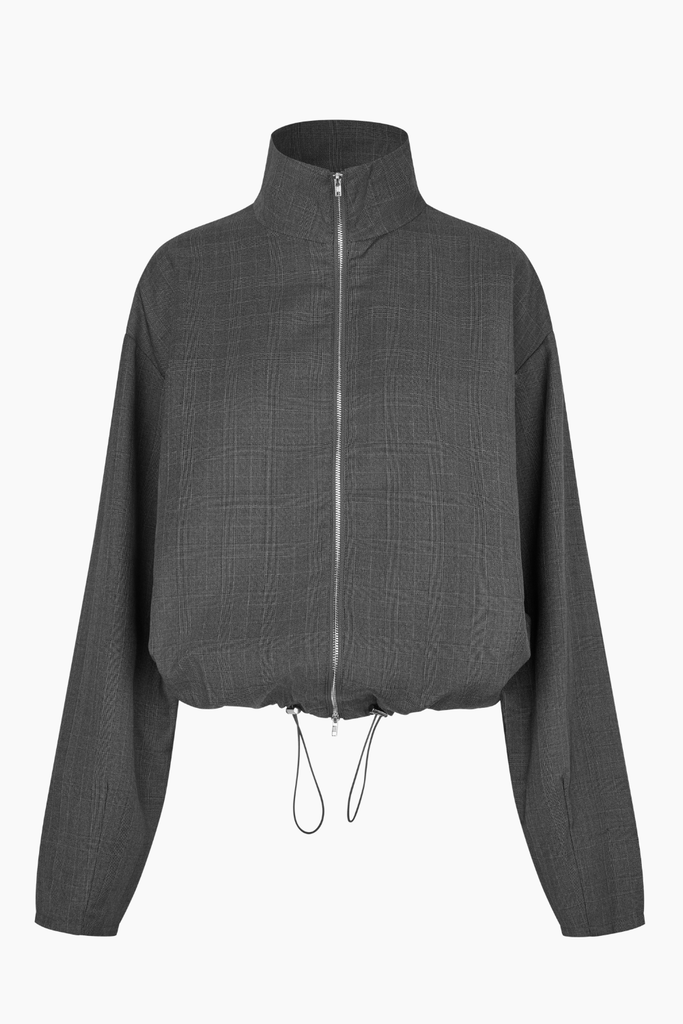 Tammy Jacket - Grey Checks - Oval Square