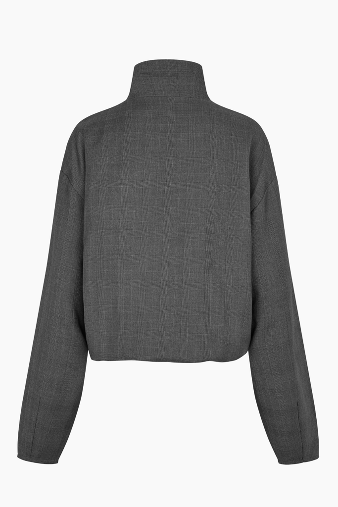 Tammy Jacket - Grey Checks - Oval Square