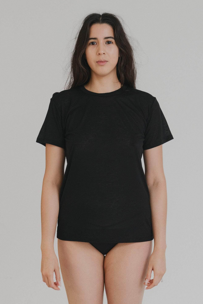 Tee Shirt Bamboo Lyocell - Black - Baserange