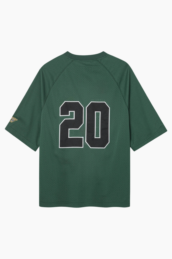 Two-Layer Oversized Mesh T-Shirt - Trekking Green - bareen