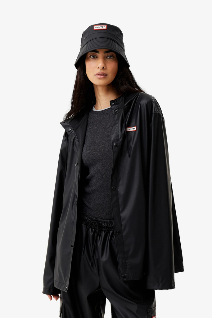 Unisex Downpour Izzy Hooded Rain Jacket - Black - Hunter