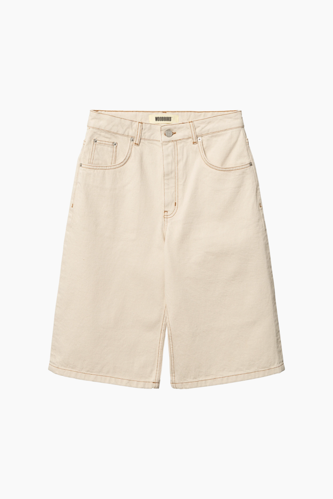 WBShan OW Denim Shorts - Off White - Woodbird