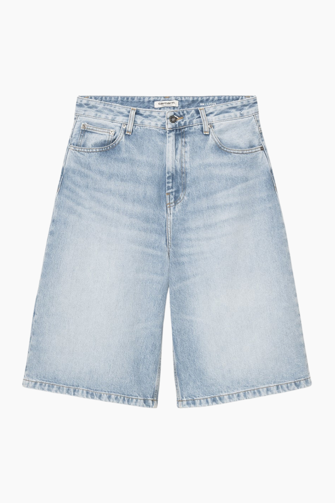 W' Belmont Short I036598 - Blue Heavy Worn Bleached - Carhartt WIP
