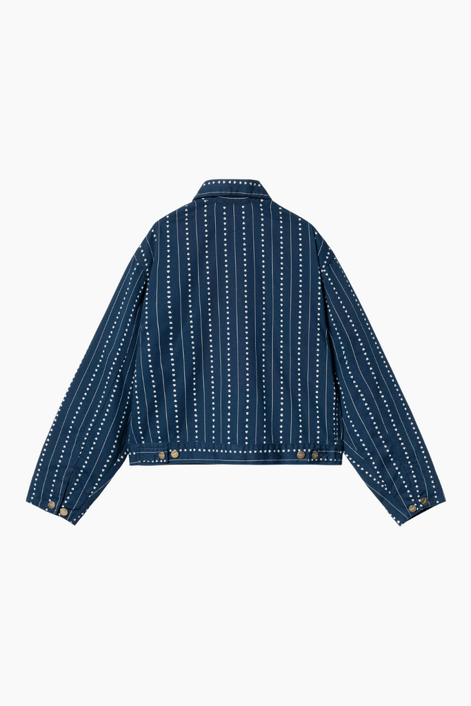 W' Drewe Jacket - Heart C Pinstripe, Ink/Natural - Carhartt WIP
