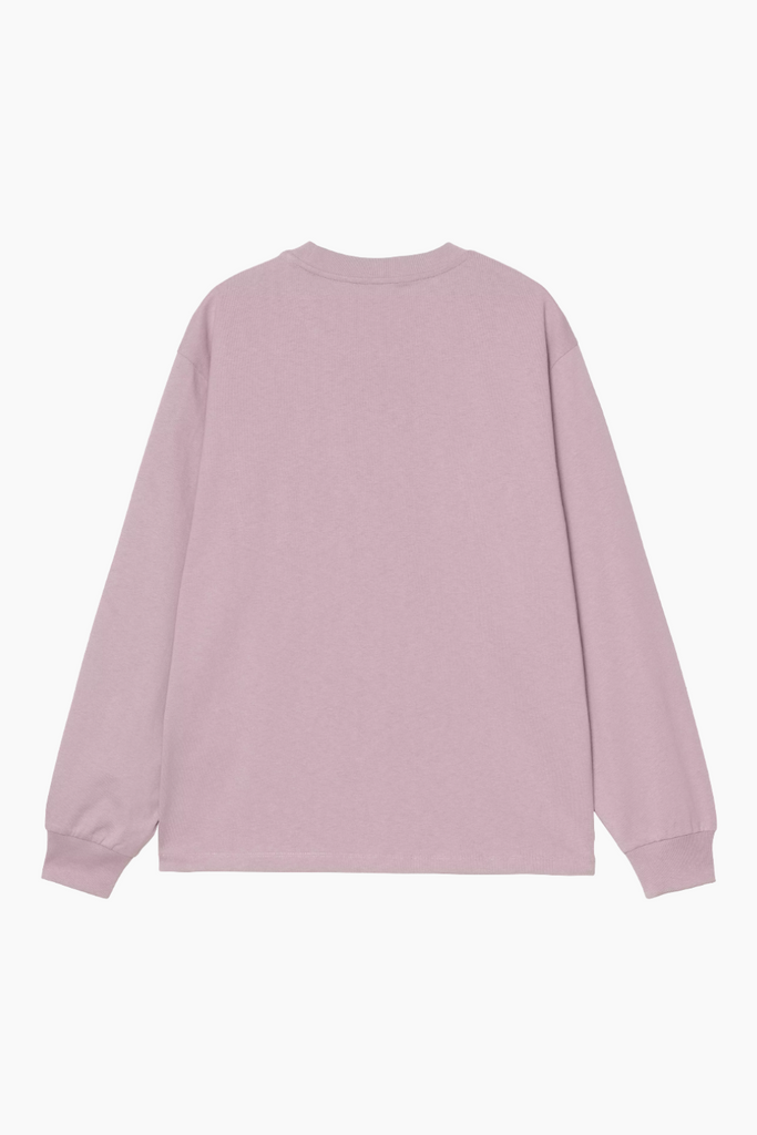 W' L/S Pocket Jubilee T-Shirt - Pink Fog - Carhartt WIP