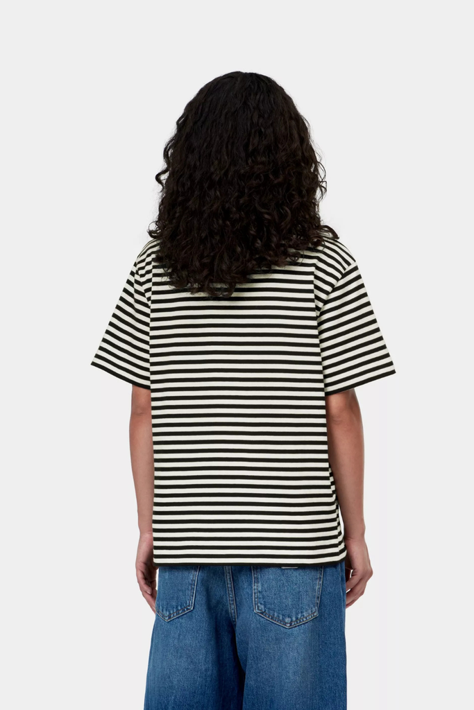 W' S/S Essy T-Shirt Stripe - Black/Wax - Carhartt WIP